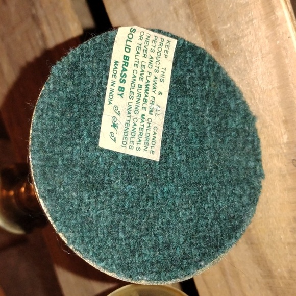 Vintage Brass Candlestick Lot Of 3- 2 Small 1 Large - Picture 6 of 6